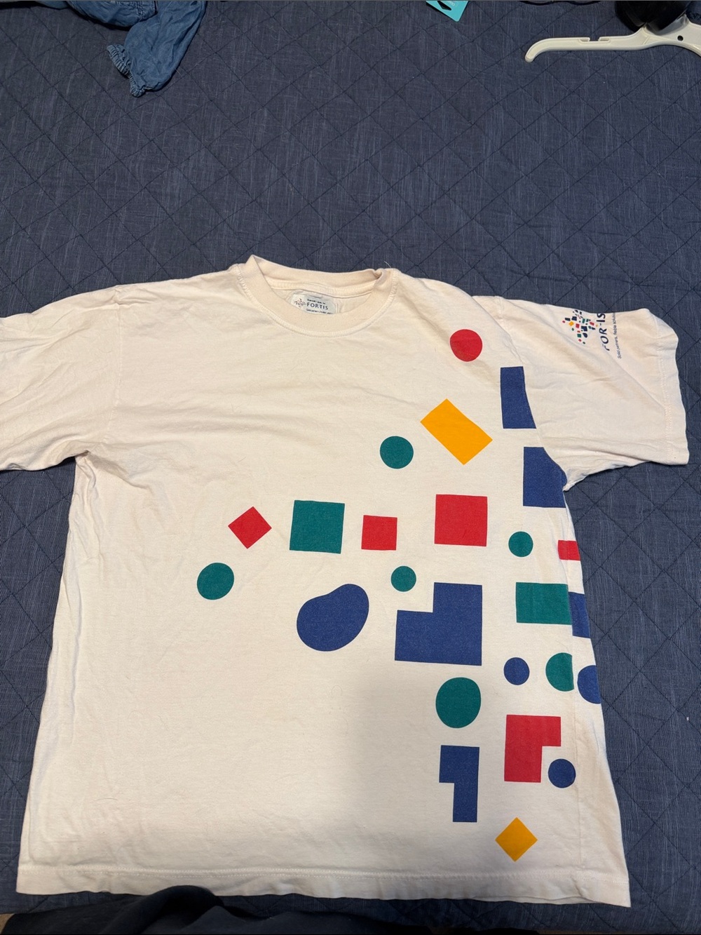 Fortis Cream Crewneck Logo Tag Tee